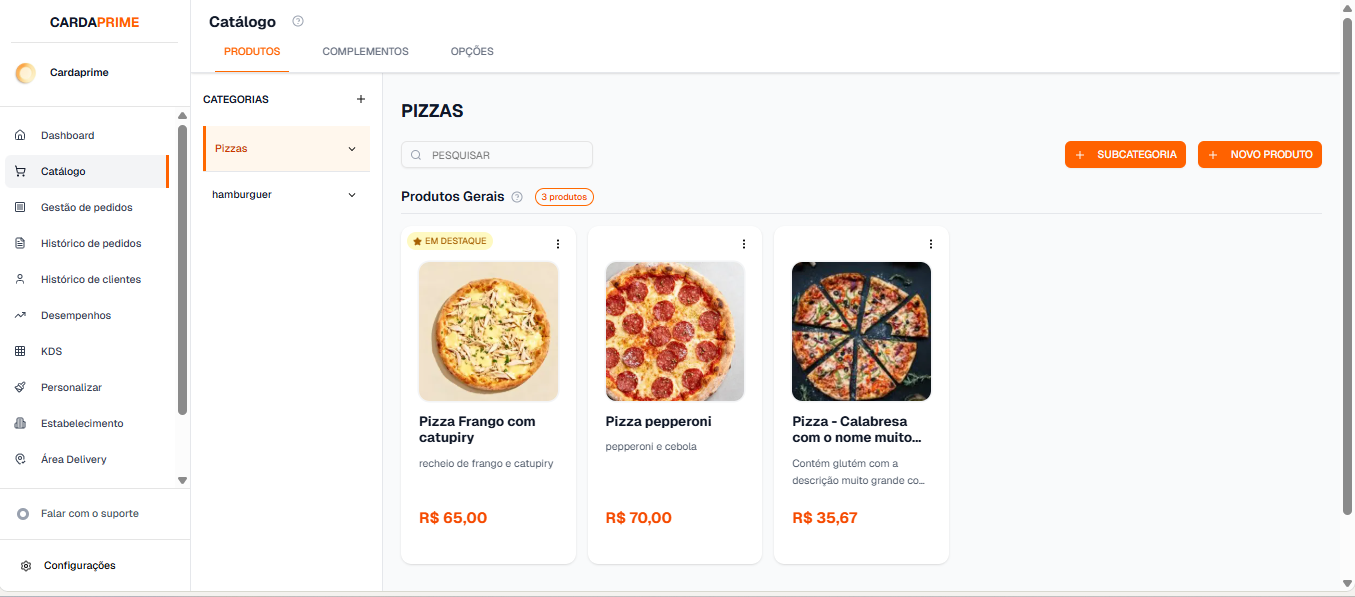 Catálogo de Produtos CardaPrime